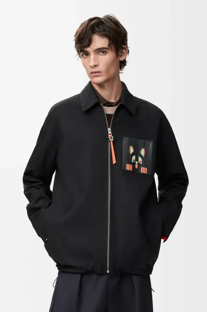 Surchemise en coton noir/orange Surchemise en coton noir/orange