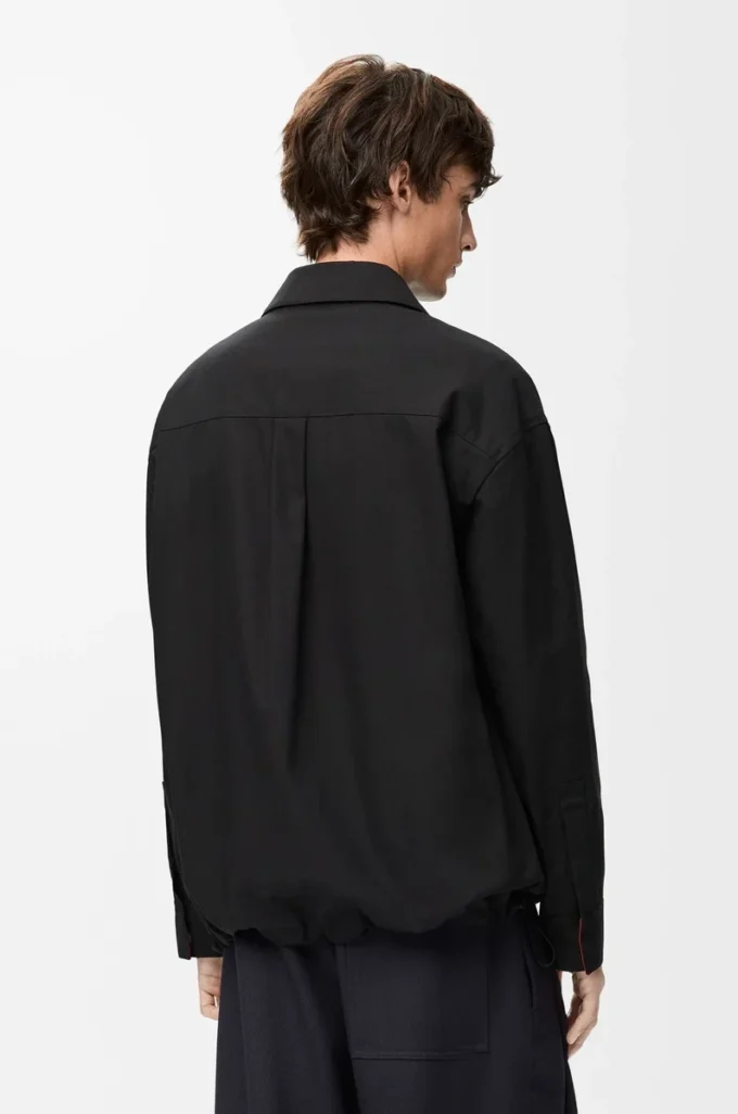 Surchemise en coton noir/orange Surchemise en coton noir/orange