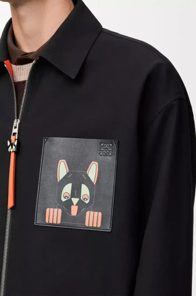 Surchemise en coton noir/orange Surchemise en coton noir/orange