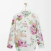 Surchemise en denim blanc/rose