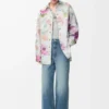 Surchemise en denim blanc/rose