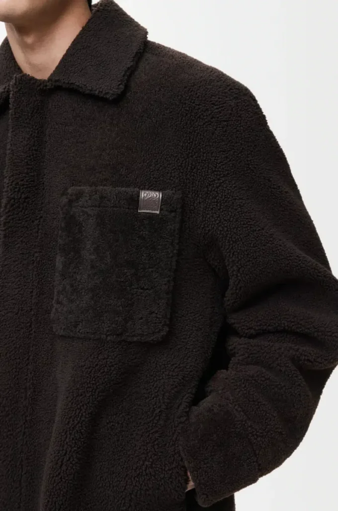 Surchemise en peau lainée Marron foncé/Marron foncé Surchemise en peau lainée Marron foncé/Marron foncé