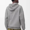 Sweat à capuche ample en coton gris chiné