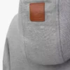 Sweat à capuche ample en coton gris chiné