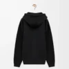 Sweat à capuche ample en coton noir