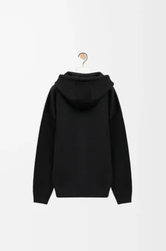 Sweat à capuche ample en coton noir