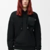 Sweat à capuche ample en coton noir