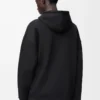 Sweat à capuche ample en coton noir