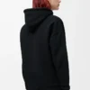 Sweat à capuche ample en coton noir