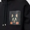 Sweat à capuche ample en coton noir