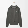Sweat à capuche en laine gris