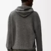 Sweat à capuche en laine gris