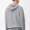 Sweat à capuche en laine gris chiné clair