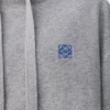 Sweat à capuche en laine gris chiné clair