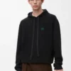 Sweat à capuche en laine noir