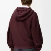 Sweat à capuche Flamenco en coton et cachemire Bordeaux foncé