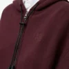 Sweat à capuche Flamenco en coton et cachemire Bordeaux foncé