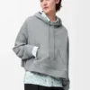 Sweat à capuche trapèze en coton mélangé Gris chiné Sweat à capuche trapèze en coton mélangé Gris chiné