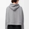 Sweat à capuche trapèze en coton mélangé Gris chiné Sweat à capuche trapèze en coton mélangé Gris chiné