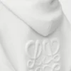 Sweat à capuche zippé Anagram en laine Blanc