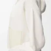 Sweat à capuche zippé en laine Blanc