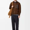 Sweat à capuche zippé en laine Marron Sweat à capuche zippé en laine Marron