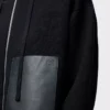 Sweat à capuche zippé en laine Noir