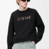 Sweat-shirt coupe classique en coton Noir