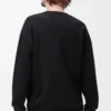 Sweat-shirt coupe classique en coton Noir
