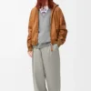 Sweat-shirt en coton gris chiné