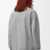 Sweat-shirt en coton gris chiné