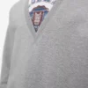 Sweat-shirt en coton gris chiné