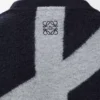 Sweat-shirt en laine et coton Bleu marine/Gris