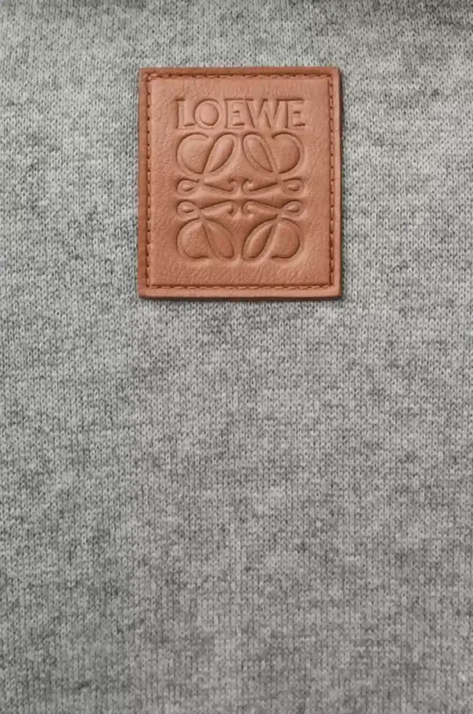 Sweat-shirt polo en coton et cachemire gris plomb Sweat-shirt polo en coton et cachemire gris plomb