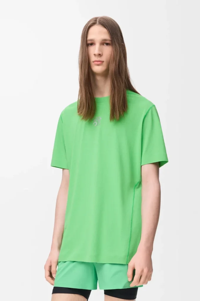 T-shirt actif en jersey technique vert