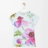 T-shirt ajusté en coton mélangé Bleu clair/Multicolore T-shirt ajusté en coton mélangé Bleu clair/Multicolore