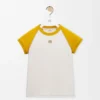 T-shirt ajusté en coton mélangé Moutarde/Bronze T-shirt ajusté en coton mélangé Moutarde/Bronze