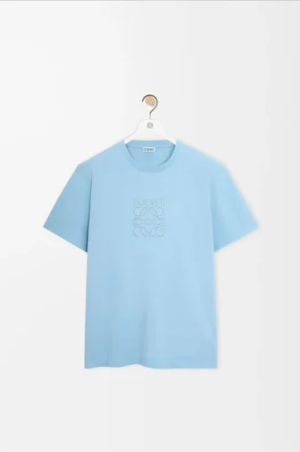 T-shirt ample en coton bleu clair