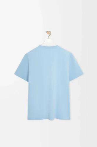 T-shirt ample en coton bleu clair