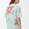 T-shirt ample en coton bleu clair/multicolore