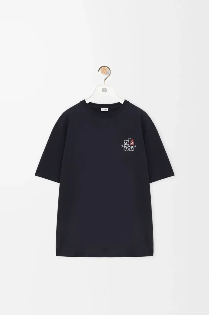 T-shirt ample en coton bleu marine T-shirt ample en coton bleu marine