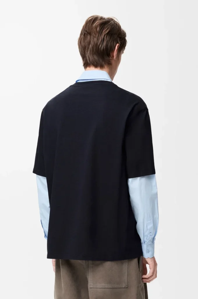 T-shirt ample en coton bleu marine T-shirt ample en coton bleu marine