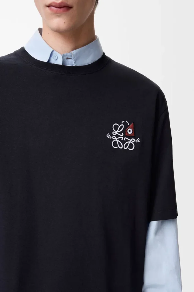 T-shirt ample en coton bleu marine T-shirt ample en coton bleu marine