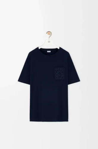 T-shirt ample en coton bleu marine foncé