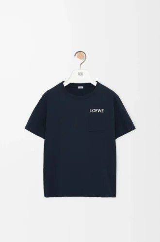 T-shirt ample en coton bleu marine foncé