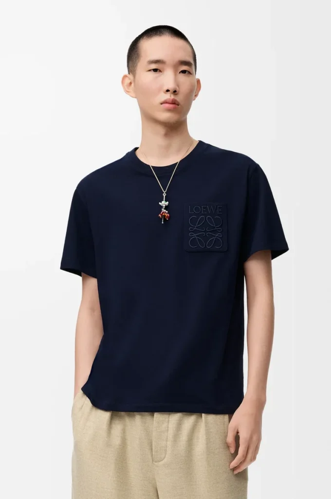 T-shirt ample en coton bleu marine foncé T-shirt ample en coton bleu marine foncé