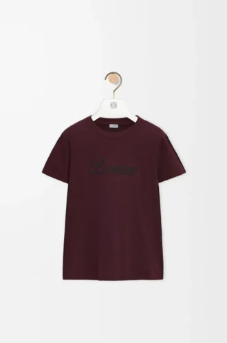 T-shirt ample en coton, couleur bordeaux