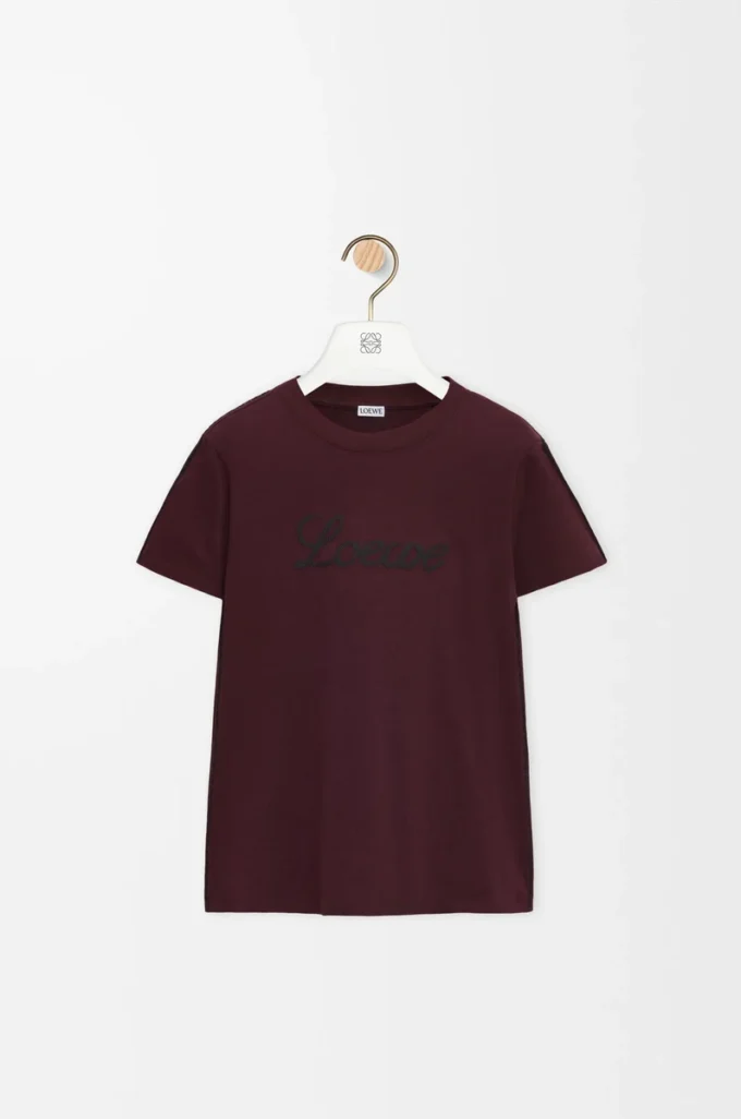 T-shirt ample en coton, couleur bordeaux T-shirt ample en coton, couleur bordeaux