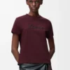 T-shirt ample en coton, couleur bordeaux T-shirt ample en coton, couleur bordeaux