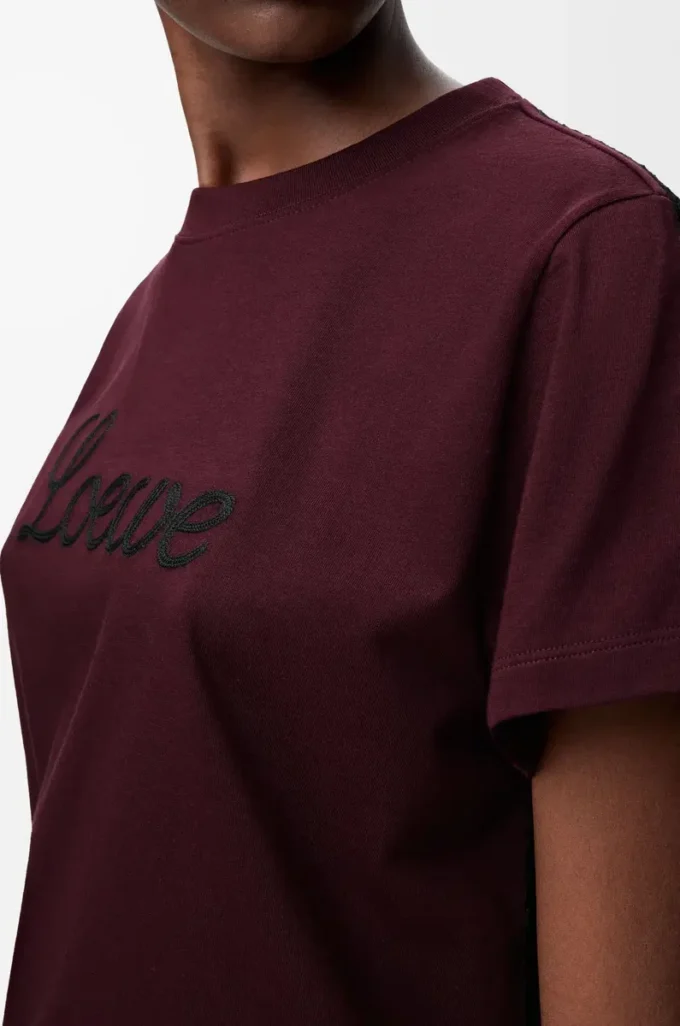 T-shirt ample en coton, couleur bordeaux T-shirt ample en coton, couleur bordeaux
